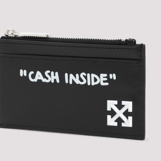 25SS 오프화이트 명함지갑 OMND09LC99LEA001 1001 BLACK WHITE - OFF WHITE
