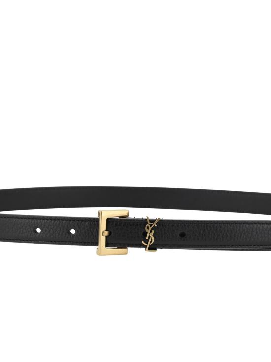 26SS 생로랑 가죽 벨트 612616DTI0W 1000 BLACK - SAINT LAURENT
