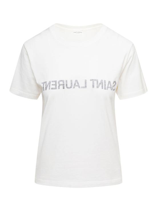 25FW 생로랑 반팔 티셔츠 665234Y37AW9744 White
