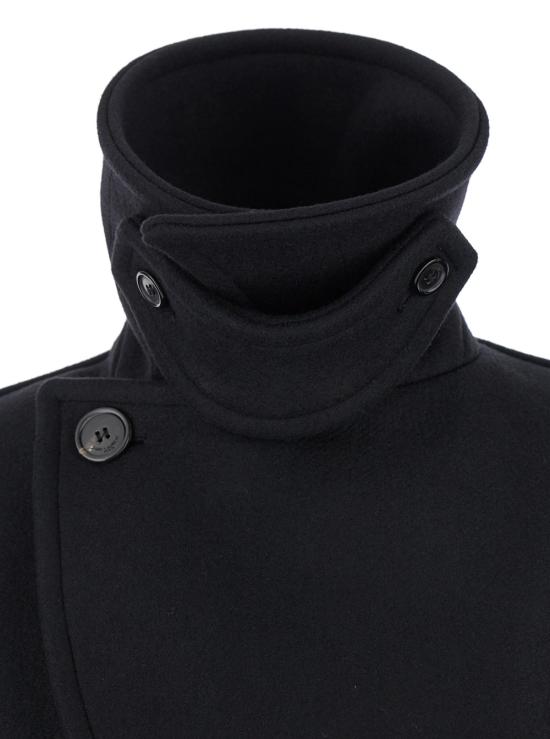 24FW 생로랑 버진 울 피코트  810508Y080W1000 Black - SAINT LAURENT