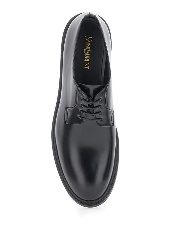 25SS 생로랑 레이스업 더비 슈즈 819713AAEHH1000 Black - SAINT LAURENT