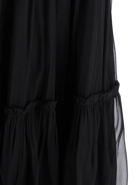 25SS 생로랑 롱 스커트 823141Y115W1000 Black - SAINT LAURENT