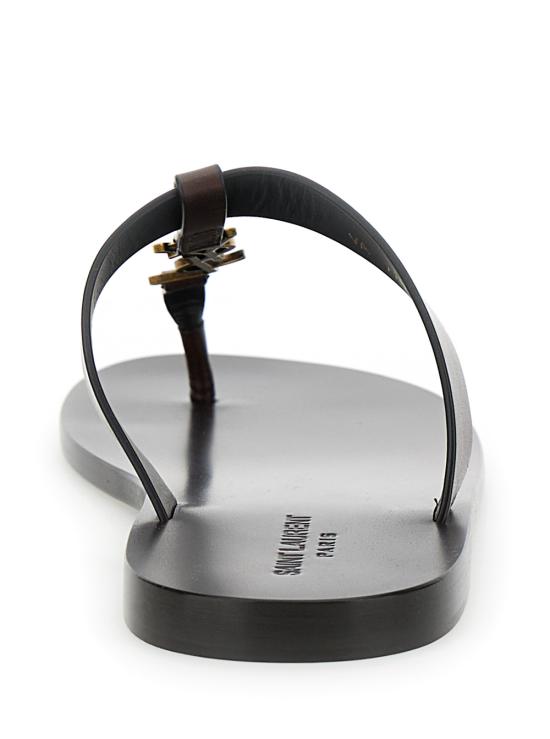 25FW 생로랑 뮬/슬리퍼 775806DWETT2023 Brown - SAINT LAURENT