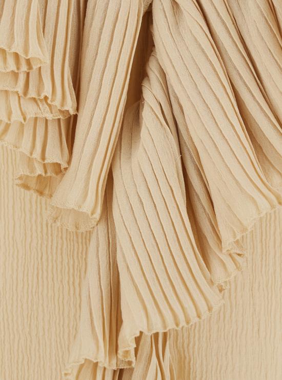 25SS 생로랑 러플 브이넥 블라우스 820973Y3K459520 Beige - SAINT LAURENT