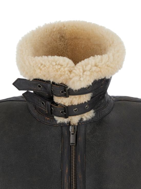 24FW 생로랑 무톤 800896YCOW21121 Brown - SAINT LAURENT