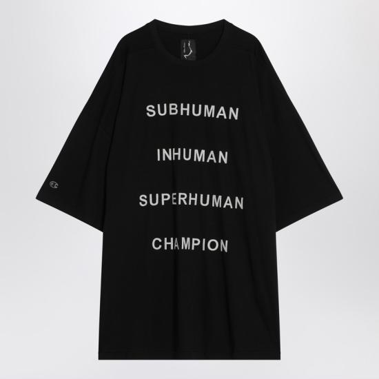 25SS 릭오웬스 x 챔피온 반팔 티셔츠 CM01E1675CHJG Black