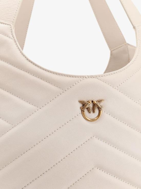 25SS 핑코 숄더백 104536A2AO Z14Q Bianco seta antique gold - PINKO