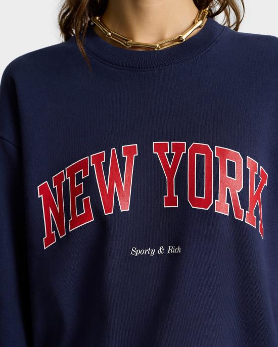 25SS 스포티앤리치 스웨터 ST071606304BL106 DARK NAVY - SPORTY & RICH