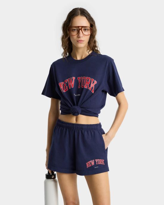 25SS 스포티앤리치 숏팬츠 SH037606304BL106 DARK NAVY - SPORTY & RICH
