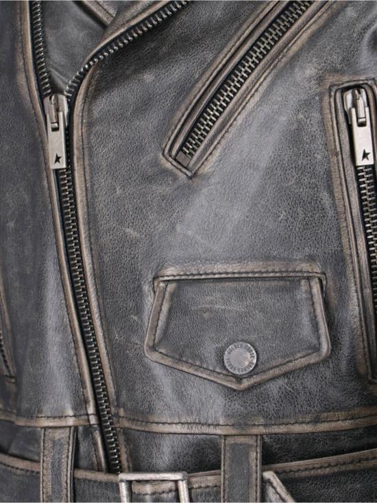 26SS 골든구스 바이커 자켓 GWP00848 P00064790100 Black - GOLDEN GOOSE