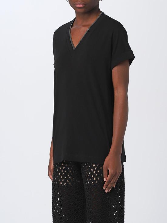 25FW 브루넬로 쿠치넬리 폴로 티셔츠 M0T18BD222 C101 Black - BRUNELLO CUCINELLI