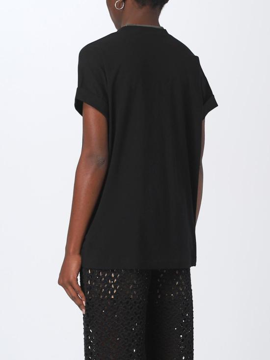 25FW 브루넬로 쿠치넬리 폴로 티셔츠 M0T18BD222 C101 Black - BRUNELLO CUCINELLI