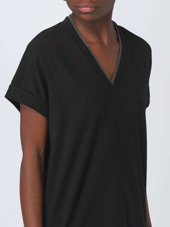 25FW 브루넬로 쿠치넬리 폴로 티셔츠 M0T18BD222 C101 Black - BRUNELLO CUCINELLI