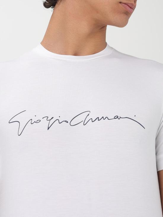 26SS 조르지오 아르마니 반팔 티셔츠 6GST56SJP4Z U090 White - GIORGIO ARMANI