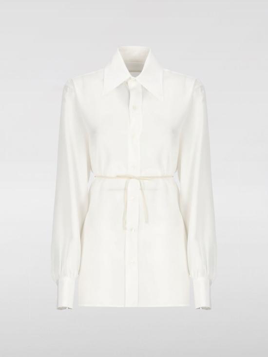 25SS MM6 메종마르지엘라 블라우스 S62DT0037M35441 102 White - MM6 MAISON MARGIELA