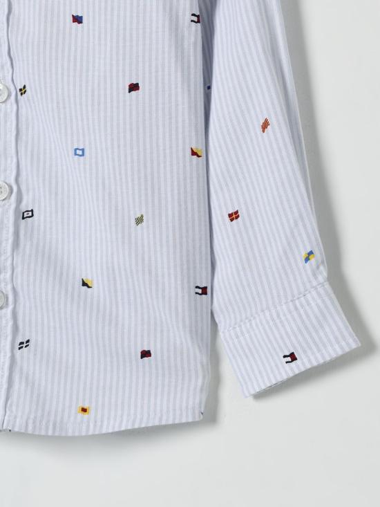 25SS [키즈] 타미힐피거 셔츠 KB0KB09555 C1O Blue - TOMMY HILFIGER