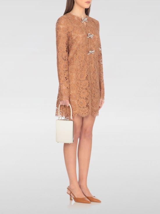 25FW 셀프 포트레이트 숏 원피스 SS25001SAT T Beige - SELF PORTRAIT