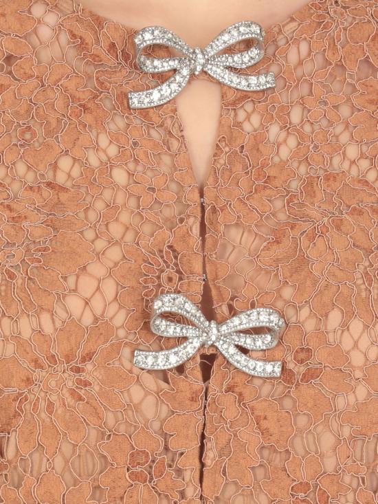 25FW 셀프 포트레이트 숏 원피스 SS25001SAT T Beige - SELF PORTRAIT