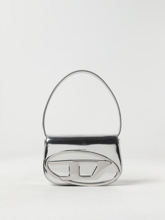 26SS 디젤 1DR 숄더백 인 미러드 레더 X08396PS202 H0535 Silver