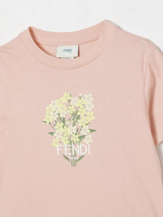 25FW [키즈] 펜디 티셔츠 JFI3767AJ F1RX7 Strawberry - FENDI
