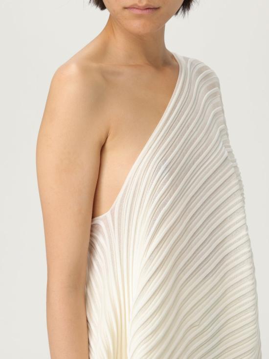 25FW 이세이 미야케 민소매 티셔츠 IM56KN824 06 White - ISSEY MIYAKE