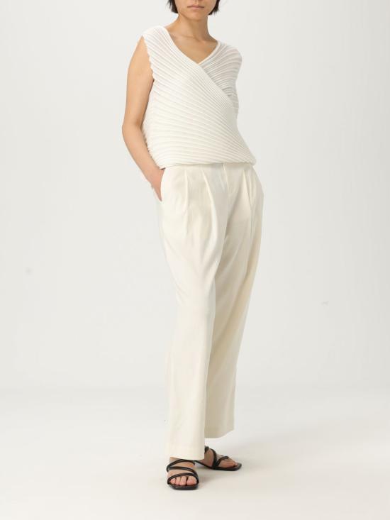 25FW 이세이 미야케 민소매 티셔츠 IM56KN824 06 White - ISSEY MIYAKE