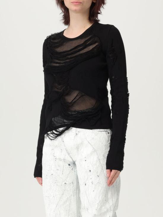 25SS MM6 메종마르지엘라 스웨터 S62HL0032M13121 900 Black - MM6 MAISON MARGIELA