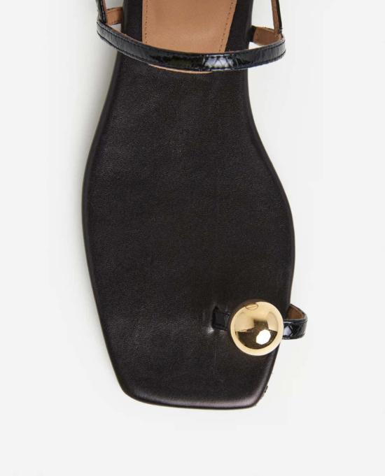  Flattered 뮬/슬리퍼 플래터드 이드리스 가죽 스네이크 힐 - FLATTERED