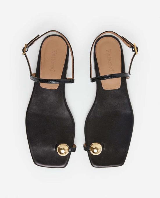  Flattered 뮬/슬리퍼 플래터드 이드리스 가죽 스네이크 힐 - FLATTERED