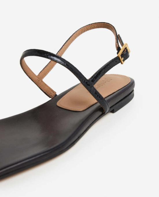  Flattered 뮬/슬리퍼 플래터드 이드리스 가죽 스네이크 힐 - FLATTERED