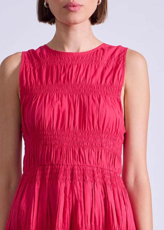  어피스 어파트 숏 원피스 어피스 아파트 파비아나 미니 드레스 베리 - APIECE APART