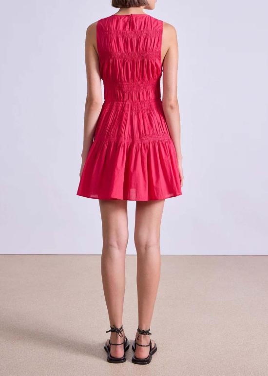  어피스 어파트 숏 원피스 어피스 아파트 파비아나 미니 드레스 베리 - APIECE APART