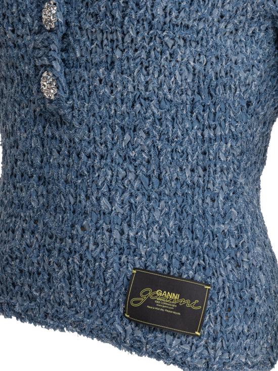 25SS 가니 폴로 티셔츠 K2449556 Blue - GANNI