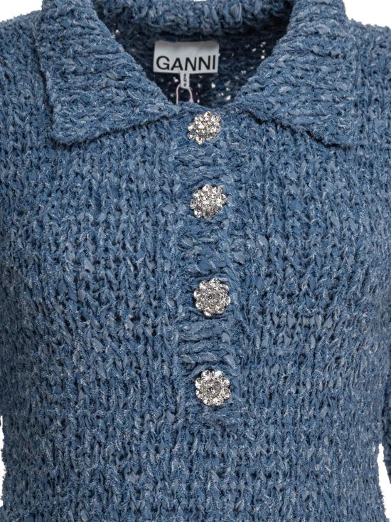 25SS 가니 폴로 티셔츠 K2449556 Blue - GANNI