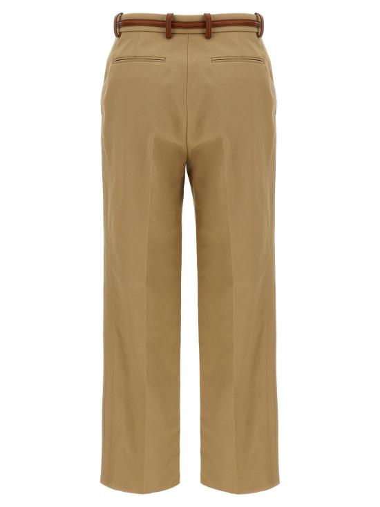 25FW 구찌 홀스빗 코튼 드릴 팬츠 820466Z8BZI2502 Beige - GUCCI