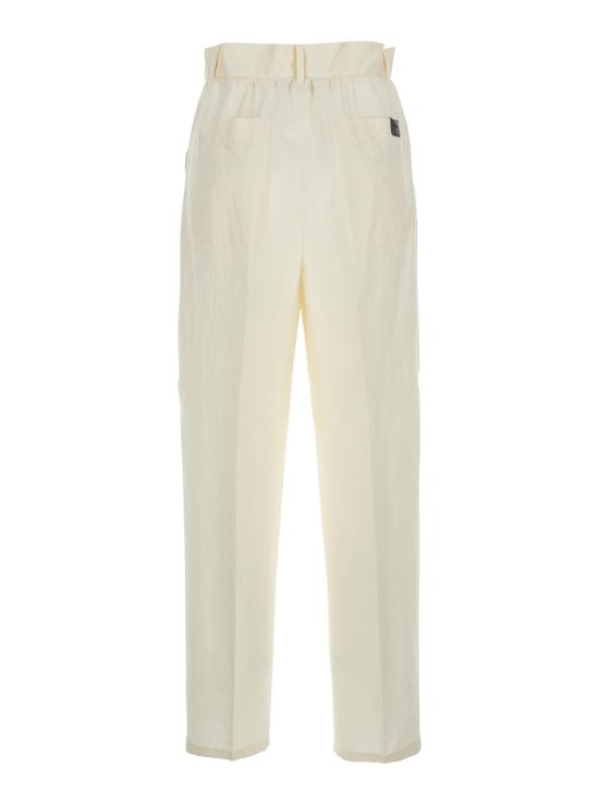 25SS 막스마라 스트레이트 팬츠 2511131019600001 White - MAX MARA