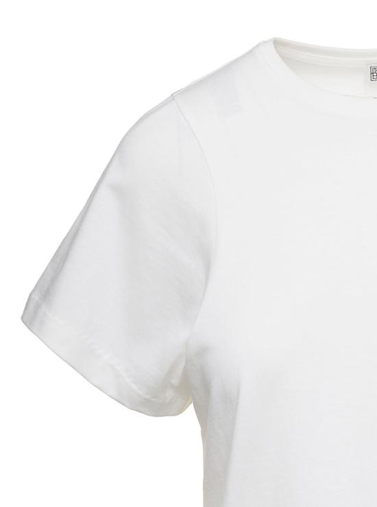 25FW 토템 반팔 티셔츠 211439770110 White - TOTEME