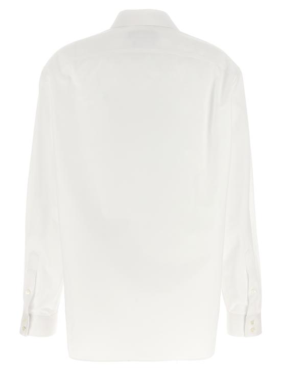 25FW 구찌 로고 포플린 코튼 셔츠 816008Z7ADR9000 White - GUCCI