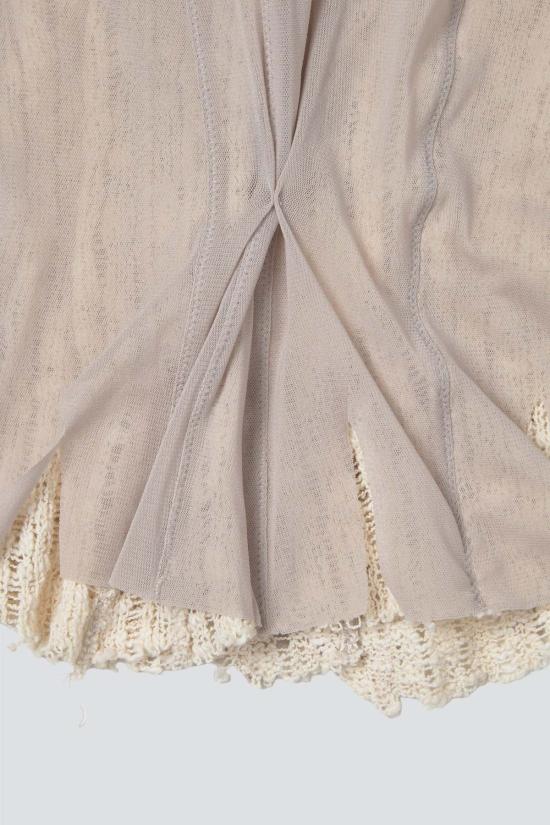  아워레가시 자켓 Our Legacy Taupe 나일론 메시 래기드 조끼 - OUR LEGACY