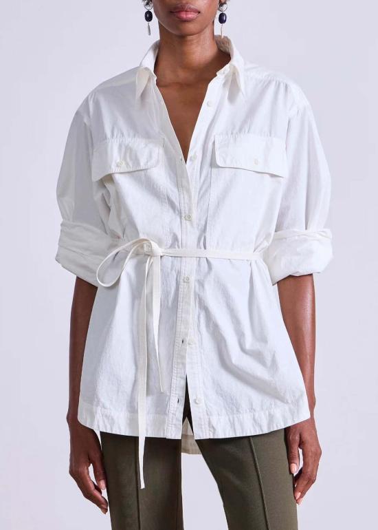  어피스 어파트 블라우스 어피스 아파트 플라워 셔츠 크림