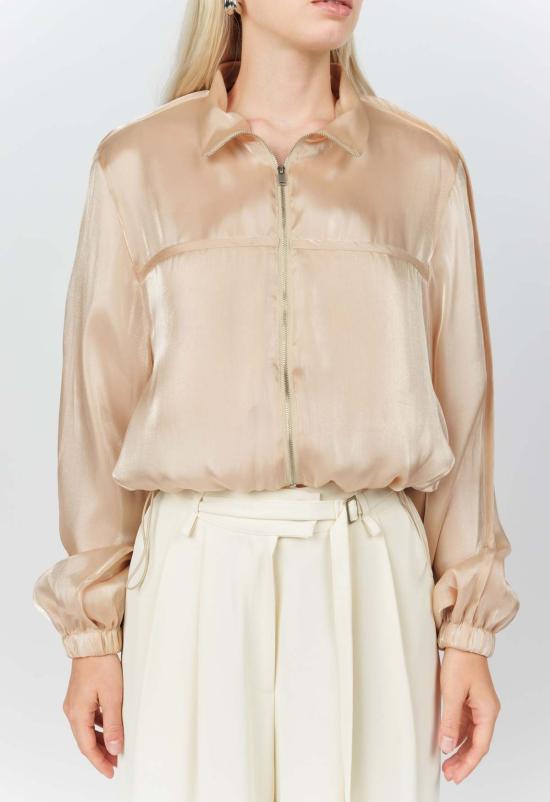  더 엔케이씨 스토어 봄버 자켓 Nkc 쉬머 봄버 재킷 샌드 - The NKC Store