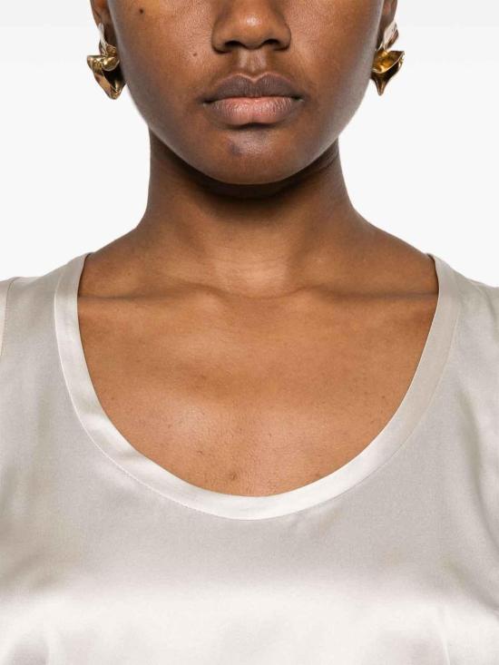 25SS 브루넬로 쿠치넬리 실크 탱크 탑 M0C59E0600C9732 Grey - BRUNELLO CUCINELLI