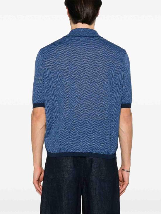 25SS 보테가베네타 반팔 티셔츠 809716V4VW04443 Blue - BOTTEGA VENETA