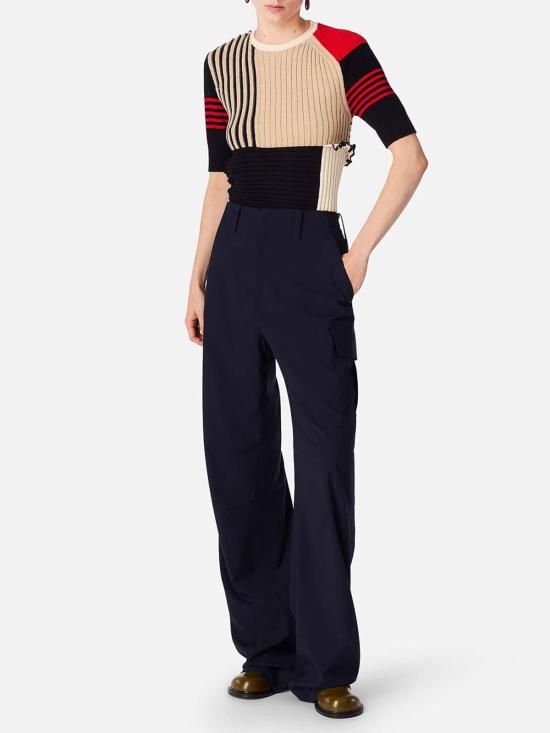 25SS 보테가베네타 스트레이트 팬츠 814214V4XP04246 Blue - BOTTEGA VENETA