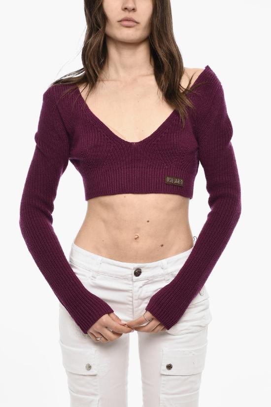  디스퀘어드2 긴팔 티셔츠 S75HA1224 S18305 406 Violet