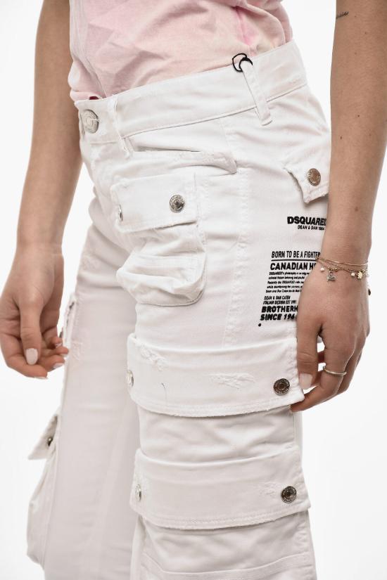 디스퀘어드2 스트레이트 팬츠 S75KB0365 S39021 100 White - DSQUARED2