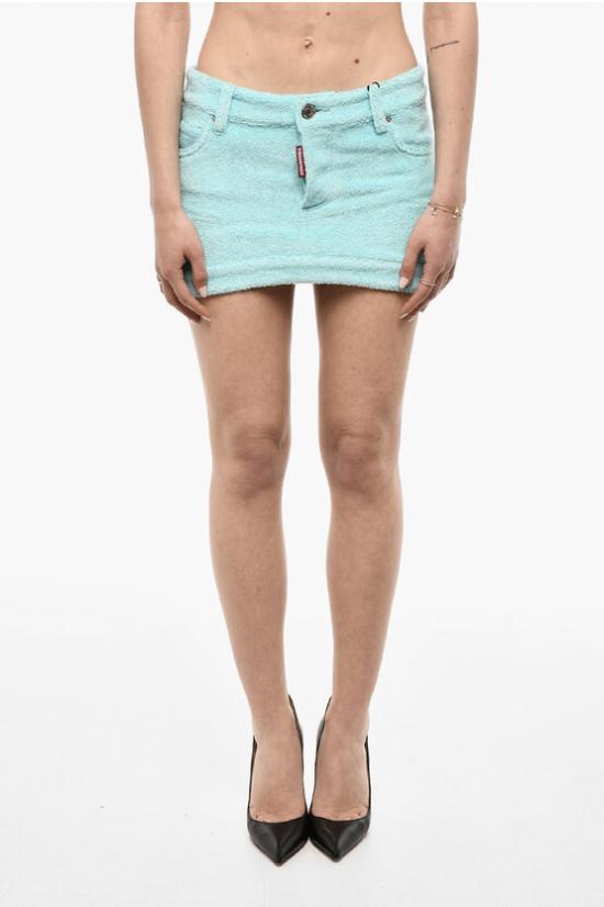  디스퀘어드2 숏 스커트 S72MA0938 S76637 512 Light blue