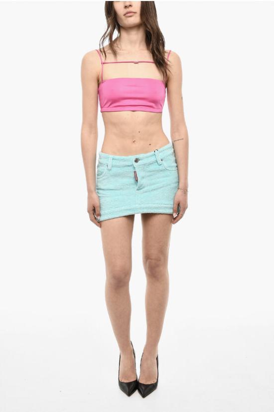  디스퀘어드2 숏 스커트 S72MA0938 S76637 512 Light blue - DSQUARED2