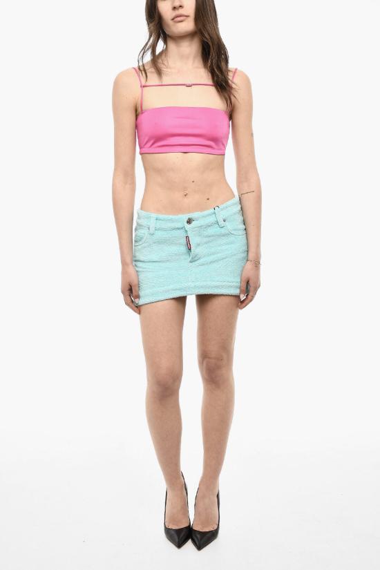  디스퀘어드2 숏 스커트 S72MA0938 S76637 512 Light blue - DSQUARED2