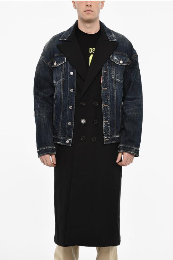  디스퀘어드2 코트 S74AH0103 S30309 470 Light blue